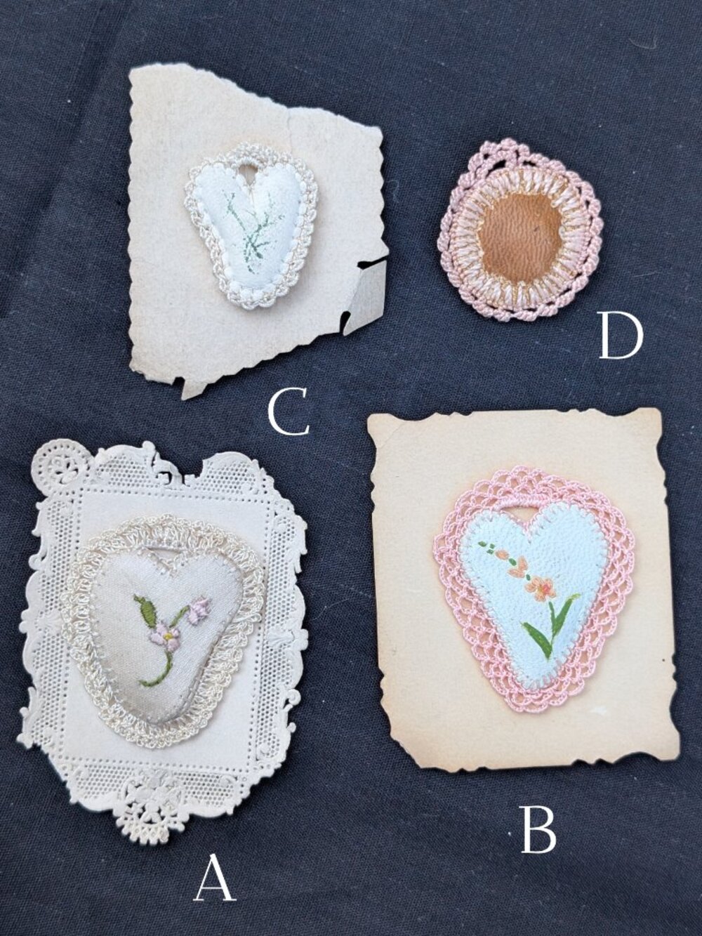 *Each* Crochet Relic The Lamb of God Agnus Dei Embroidered Heart Flower Badge